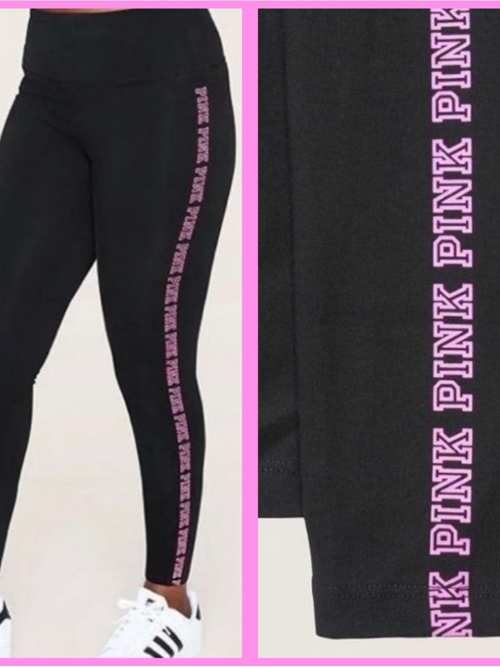 NWT VS PINK XL LEGGINGS (NEON BUBBLE GUM PINK)